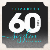 Modernes Girly Ice Blue 60 und Sizzling Untersetzer (Vorderseite)