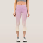 Modernes Girly Light Lila Ombre Capri Leggings (Vorderseite)