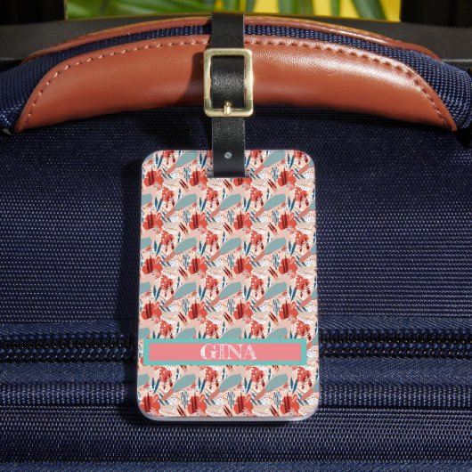 Modernes Girly Niedlich Personalisiert Gepäckanhänger (Vorderseite Insitu 2)