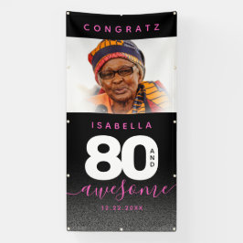 Modernes Girly Pink 80 und Phantastisch Banner