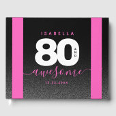 Modernes Girly Pink 80 und Phantastisch Gästebuch (Vorderseite)