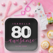 Modernes Girly Pink 80 und Phantastisch Pappteller (Party)