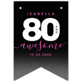 Modernes Girly Pink 80 und Phantastisch Wimpelkette (Erste Fahne)