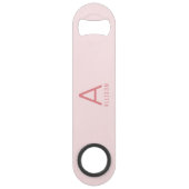 Modernes Girly Pink Monogram Speed Bottle Opener Speed Flaschenöffner (Vorderseite)