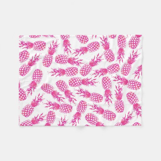 Modernes girly pinkfarbenes niedliches fleecedecke (Vorderseite (Horizontal))