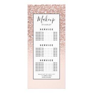 Modernes girly Sequins-RosengoldGlitter ombre Werbekarte