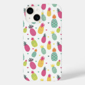 Modernes Girly Tropical Pineappmuster Case-Mate iPhone Hülle (Rückseite)
