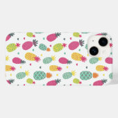 Modernes Girly Tropical Pineappmuster Case-Mate iPhone Hülle (Rückseite (Horizontal))