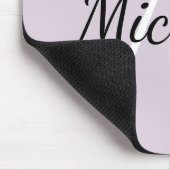 Modernes Girly Violet Monogramm Initial + Name Mousepad (Ecke)