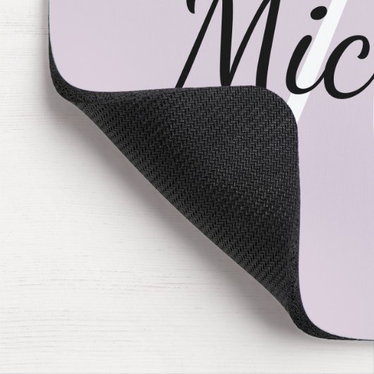 Modernes Girly Violet Monogramm Initial + Name Mousepad (Ecke)