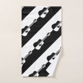 Modernes Gitarrenmuster Badhandtuch Set (Handtuch)