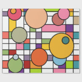 Modernes Gitter Mitte des Jahrhunderts Geschenkpapier (Flach)