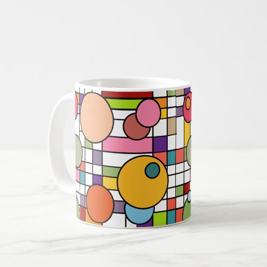 Modernes Gitter Mitte des Jahrhunderts Kaffeetasse (Vorderseite Links)
