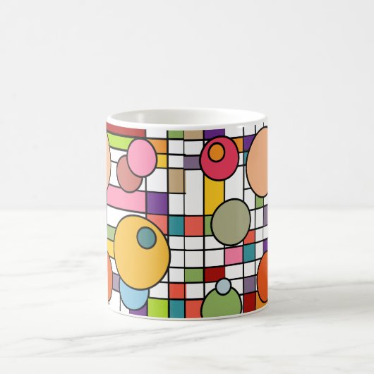 Modernes Gitter Mitte des Jahrhunderts Kaffeetasse (Mittel)