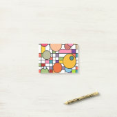 Modernes Gitter Mitte des Jahrhunderts Post-it Klebezettel (Auf Schreibtisch)
