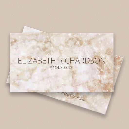 Modernes Glam Chic Elegant Luxus Weißes Neutral Visitenkarte