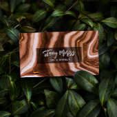 Modernes Glam Chic Gold Abstrakt Agate Muster Visitenkarte