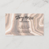 Modernes Glam Chic Gold Abstrakt Agate Muster Visitenkarte (Rückseite)