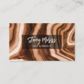 Modernes Glam Chic Gold Abstrakt Agate Muster Visitenkarte (Vorderseite)