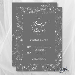 Modernes Glam Diamond Frame Brautparty Einladung