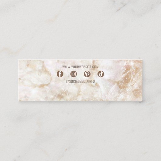 Modernes Glam Elegant Luxury Earring Juwelier Disp Mini Visitenkarte (Rückseite)