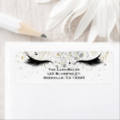 Modernes Glam Gold Silver Black Eyelashes Schönhei (Insitu)