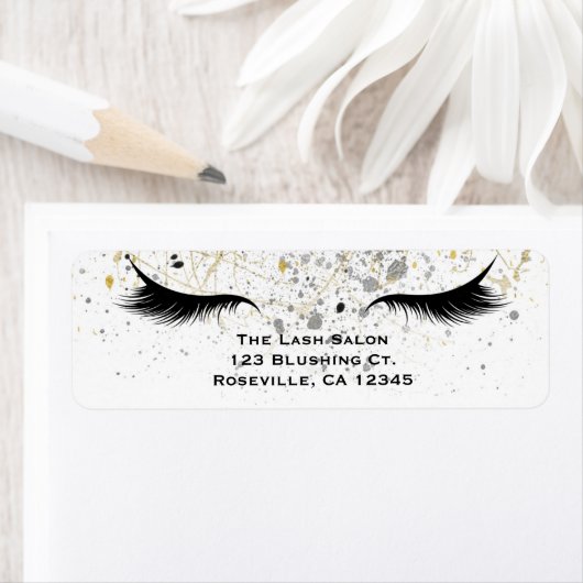 Modernes Glam Gold Silver Black Eyelashes Schönhei (Insitu)