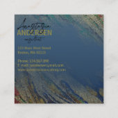 Modernes Glam Luxus Stilvoll Abstrakter Glitzer Quadratische Visitenkarte (Rückseite)