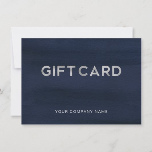 Modernes Glam Navy Blue und Silver | Geschenkkarte (Vorderseite)