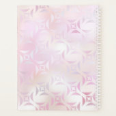 Modernes Glam Pink Silver Persönlicher Name Planer (Rückseite)