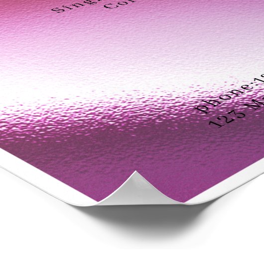 Modernes Glam-Preislisten-Poster Poster (Ecke)