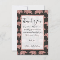 Modernes Glam Rose Gold Glitzer gestreift Rhinos