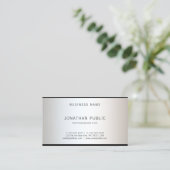 Modernes Glam Stilvolles Design Beruflich Top Schl Visitenkarte (Stehend Vorderseite)