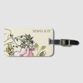 Modernes Glam Wasserfarben Gepäckanhänger (Vorderseite (Horizontal))