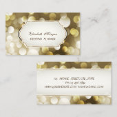 Modernes Glamour Beruflich Bokeh Visitenkarte (Vorne/Hinten)