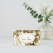 Modernes Glamour Beruflich Bokeh Visitenkarte (Stehend Vorderseite)