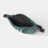 Modernes Glamour Galaxy Glitzer Monogram Bauchtasche (Offen)