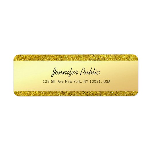 Modernes Glamour Gold Glitzer Handgeschriebenes Sk (Vorne)