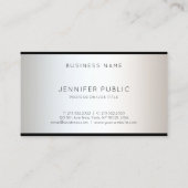 Modernes glamouröses Berufliches Design Elegant Sc Visitenkarte (Rückseite)