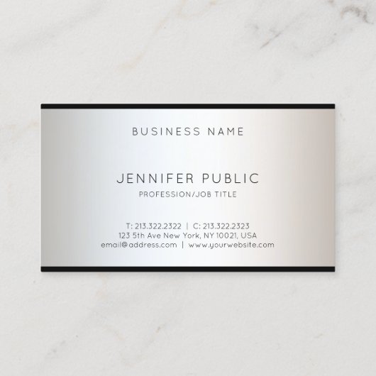 Modernes glamouröses Berufliches Design Elegant Sc Visitenkarte (Rückseite)