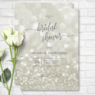 Modernes Glamourous Gold Glitzer Brautparty Einladung
