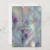 Modernes, glänzendes Glass-Look Einladung zur Hoch (Rückseite)