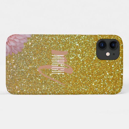 Modernes, glänzendes Gold Case-Mate iPhone Hülle (Rückseite (Horizontal))