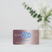 Modernes, glänzendes, metallisches Pulver rosa Vor Visitenkarte (Stehend Vorderseite)