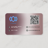 Modernes, glänzendes, metallisches Pulver rosa Vor Visitenkarte (Rückseite)