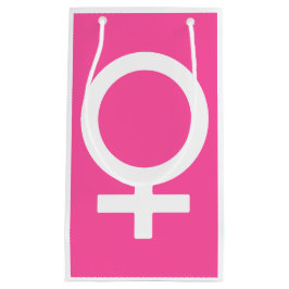 Modernes glänzendes Rosen-Venus-Symbol Kleine Geschenktüte