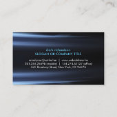 Modernes glattes berufliches metallisches visitenkarte (Rückseite)