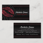 Modernes glattes Lippenzebra-Monogramm bilden Visitenkarte (Vorne/Hinten)