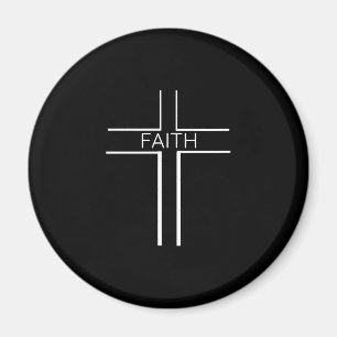 Modernes Glaubenskreuz Christlich inspirierendes G Magnet