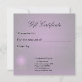 Modernes Gleamy Weihnachtsbaum Geschenkzertifikat (Rückseite)